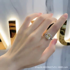 Wholesale Elegant Luxurious Modern Style Square Sterling Silver Zircon Rings -Cheap Jewelry Store 1650765492497027072