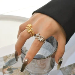 Wholesale INS Style Korean Style Butterfly Sterling Silver Zircon Rings -Cheap Jewelry Store 1650766477873254400