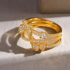 Wholesale INS Style Korean Style Butterfly Sterling Silver Zircon Rings -Cheap Jewelry Store 1651037411599323136