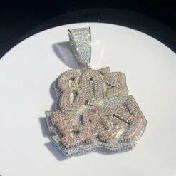 Hip-Hop Letter Copper Inlay Rhinestones Pendant Necklace -Cheap Jewelry Store 1651067449665261568