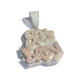 Hip-Hop Letter Copper Inlay Rhinestones Pendant Necklace -Cheap Jewelry Store 1651067450063720448