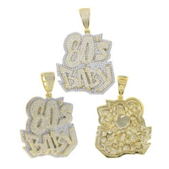 Hip-Hop Letter Copper Inlay Rhinestones Pendant Necklace -Cheap Jewelry Store 1651067453524021248