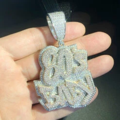 Hip-Hop Letter Copper Inlay Rhinestones Pendant Necklace -Cheap Jewelry Store 1651067456283873280 1