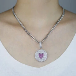 INS Style Sun Moon Heart Shape Copper Inlay Rhinestones Pendant Necklace -Cheap Jewelry Store 1651068708149399552