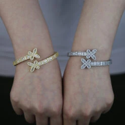 Hip-Hop Butterfly Copper Plating Inlay Zircon Bangle 12 Hip-Hop Butterfly Copper Plating Inlay Zircon Bangle -Cheap Jewelry Store 1651069418639331328