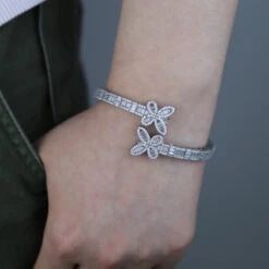 Hip-Hop Butterfly Copper Plating Inlay Zircon Bangle 11 Hip-Hop Butterfly Copper Plating Inlay Zircon Bangle -Cheap Jewelry Store 1651069420312858624