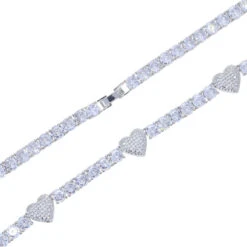 Hip-Hop Heart Shape Copper Plating Inlay Zircon Necklace -Cheap Jewelry Store 1651069540420947968