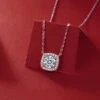 Simple Style Square Sterling Silver Inlay Moissanite Pendant Necklace 1 Simple Style Square Sterling Silver Inlay Moissanite Pendant Necklace -Cheap Jewelry Store 1651138890662285312