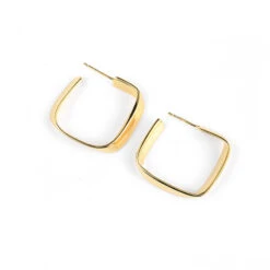1 Pair Simple Style Square Sterling Silver Plating Hoop Earrings -Cheap Jewelry Store 1651789429200785408
