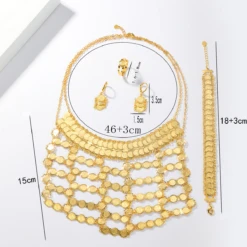 Elegant Luxurious Tassel Copper Tassel 18K Gold Plated Jewelry Set -Cheap Jewelry Store 1651888269278973952