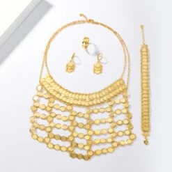 Elegant Luxurious Tassel Copper Tassel 18K Gold Plated Jewelry Set -Cheap Jewelry Store 1651888270193332225
