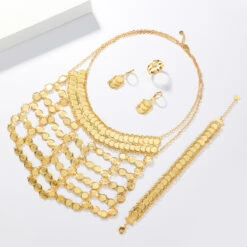 Elegant Luxurious Tassel Copper Tassel 18K Gold Plated Jewelry Set -Cheap Jewelry Store 1651888270247858176