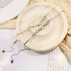 Wholesale Simple Style Geometric Sterling Silver 14K Gold Plated Rhodium Plated Zircon Bracelets -Cheap Jewelry Store 1652129177295523840 1