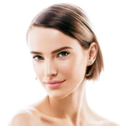 1 Pair Basic Geometric Sterling Silver Plating Inlay Artificial Diamond Ear Studs -Cheap Jewelry Store 1652247306554183680