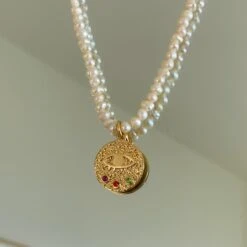 Simple Style Round Freshwater Pearl Copper Beaded Pendant Necklace -Cheap Jewelry Store 1654373717314244608 1