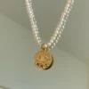 Simple Style Round Freshwater Pearl Copper Beaded Pendant Necklace -Cheap Jewelry Store 1654373717314244608