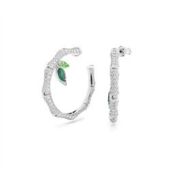 Simple Style Leaf Alloy Inlay Rhinestones Women'S Earrings