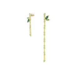 Simple Style Leaf Alloy Inlay Crystal Women'S Earrings -Cheap Jewelry Store 1654378907085967360