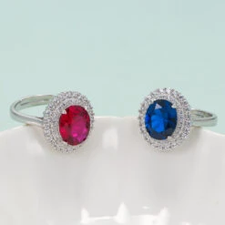 Wholesale Fairy Style Round Sterling Silver Artificial Gemstones Open Ring -Cheap Jewelry Store 1654401551097270272 1