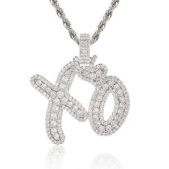 Hip-Hop Letter Copper Inlay Zircon Pendant Necklace -Cheap Jewelry Store 1655408210665934848