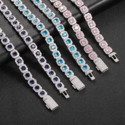 Hip-Hop Geometric Copper Plating Inlay Zircon Gold Plated Necklace