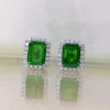 1 Pair Elegant Retro Square Sterling Silver Inlay Zircon Ear Studs -Cheap Jewelry Store 1655412909326602240