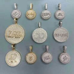 Hip-Hop Letter Copper Plating Inlay Zircon Gold Plated Pendant Necklace 8 Hip-Hop Letter Copper Plating Inlay Zircon Gold Plated Pendant Necklace -Cheap Jewelry Store 1655413453646598144