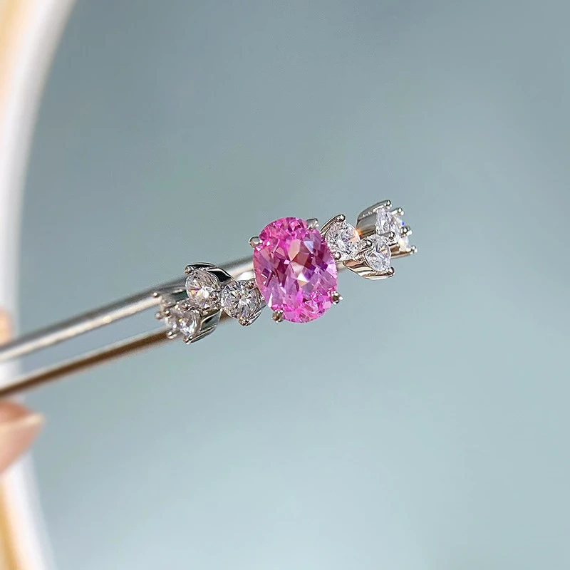 Wholesale Lady Flower Sterling Silver Inlay Zircon Rings 5 Wholesale Lady Flower Sterling Silver Inlay Zircon Rings - Image 3