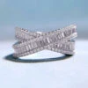 Wholesale Simple Style Classic Style Rectangle Sterling Silver Zircon Rings -Cheap Jewelry Store 1655416249619976192