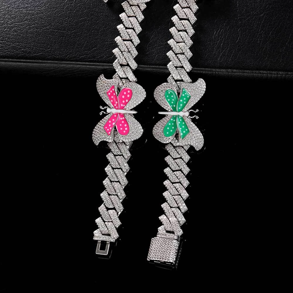 Novelty Butterfly Copper Inlay Zircon Necklace 6 Novelty Butterfly Copper Inlay Zircon Necklace - Image 4