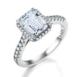 Lady Geometric Sterling Silver GRA Plating Inlay Moissanite Rings 10 Lady Geometric Sterling Silver GRA Plating Inlay Moissanite Rings -Cheap Jewelry Store 1655518114596655104