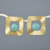 1 Pair Simple Style Square Inlay Sterling Silver Natural Stone Ear Studs -Cheap Jewelry Store 1655521599077617664