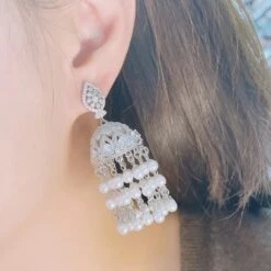 1 Pair Luxurious Beaded Tassel Inlay Copper Zircon Chandelier Earrings Drop Earrings -Cheap Jewelry Store 1655772643175043072