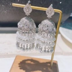 1 Pair Luxurious Beaded Tassel Inlay Copper Zircon Chandelier Earrings Drop Earrings -Cheap Jewelry Store 1655772648090767360