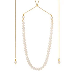 Elegant Baroque Style Round Freshwater Pearl Titanium Steel Beaded Plating 18K Gold Plated Sweater Chain -Cheap Jewelry Store 1655864757422526464