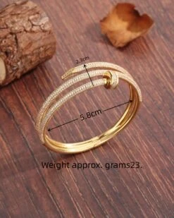 Luxurious Modern Style Shiny Solid Color Copper Plating Inlay Zircon 18K Gold Plated Bangle -Cheap Jewelry Store 1656927444420136960