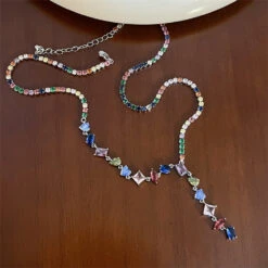 Elegant Luxurious Lady Geometric Copper Inlay Zircon Necklace -Cheap Jewelry Store 1658050185017823232 1