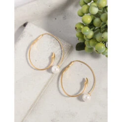 1 Pair Elegant Simple Style Solid Color Plating Inlay Sterling Silver Pearl Ear Studs -Cheap Jewelry Store 1659834213312106496