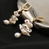1 Pair Elegant Retro Geometric Star Freshwater Pearl Copper Drop Earrings -Cheap Jewelry Store 1659834304685019136