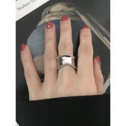 IG Style Simple Style Solid Color Sterling Silver Plating Open Ring 11 IG Style Simple Style Solid Color Sterling Silver Plating Open Ring -Cheap Jewelry Store 1659834532498640896