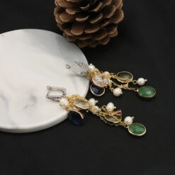 1 Pair IG Style Basic Modern Style Geometric Plating Inlay Freshwater Pearl Copper Zircon Drop Earrings -Cheap Jewelry Store 1659834597401300992