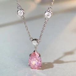 Modern Style Water Droplets Sterling Silver Plating Inlay Zircon Pendant Necklace -Cheap Jewelry Store 1660940257241206784