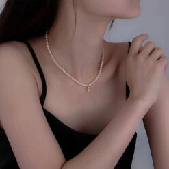 Elegant Classical Lady Geometric Freshwater Pearl Sterling Silver Pendant Necklace -Cheap Jewelry Store 1660940362883141632