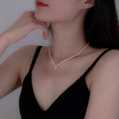 Elegant Classical Lady Geometric Freshwater Pearl Sterling Silver Pendant Necklace -Cheap Jewelry Store 1660940365353586688