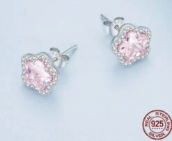 1 Pair Simple Style Flower Inlay Sterling Silver Gem Ear Studs -Cheap Jewelry Store 1661276410599313408 1