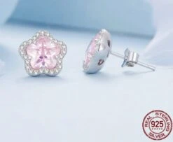 1 Pair Simple Style Flower Inlay Sterling Silver Gem Ear Studs -Cheap Jewelry Store 1661276443709149184