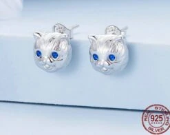 1 Pair Simple Style Cat Inlay Sterling Silver Zircon Ear Studs -Cheap Jewelry Store 1661278929387917312 1