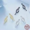 1 Pair Streetwear Animal Plating Inlay Sterling Silver Zircon Ear Studs -Cheap Jewelry Store 1661279512492642304