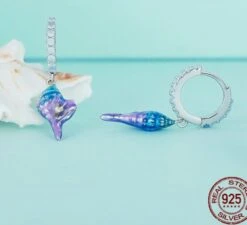 1 Pair Vacation Beach Conch Plating Sterling Silver Drop Earrings -Cheap Jewelry Store 1661284962646757376
