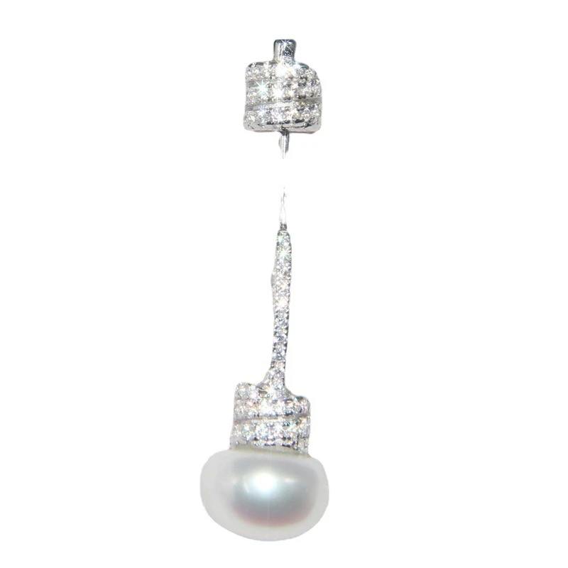 1 Piece Simple Style Geometric Inlay Sterling Silver Artificial Gemstones Ear Studs 7 1 Piece Simple Style Geometric Inlay Sterling Silver Artificial Gemstones Ear Studs - Image 5